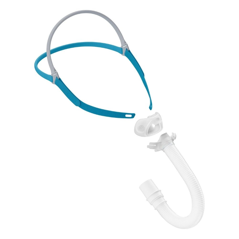 Individual components of the F&P Nova Micro Nasal Pillow Mask