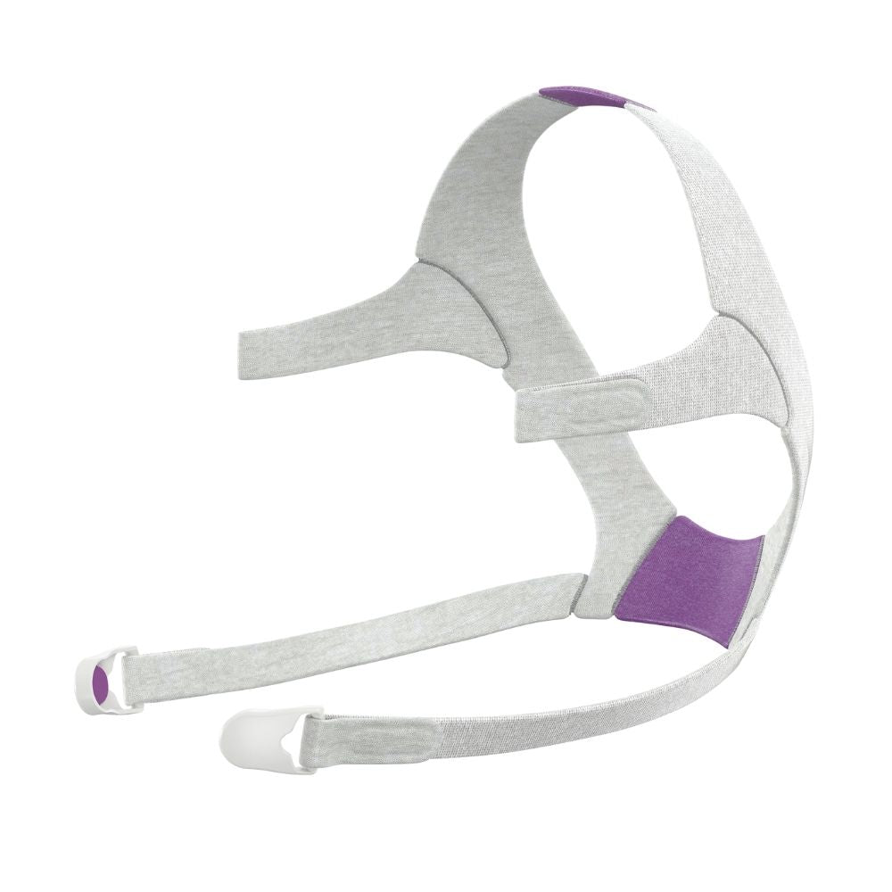 Purple and light grey ResMed AirFit / AirTouch F20 for Her Headgear