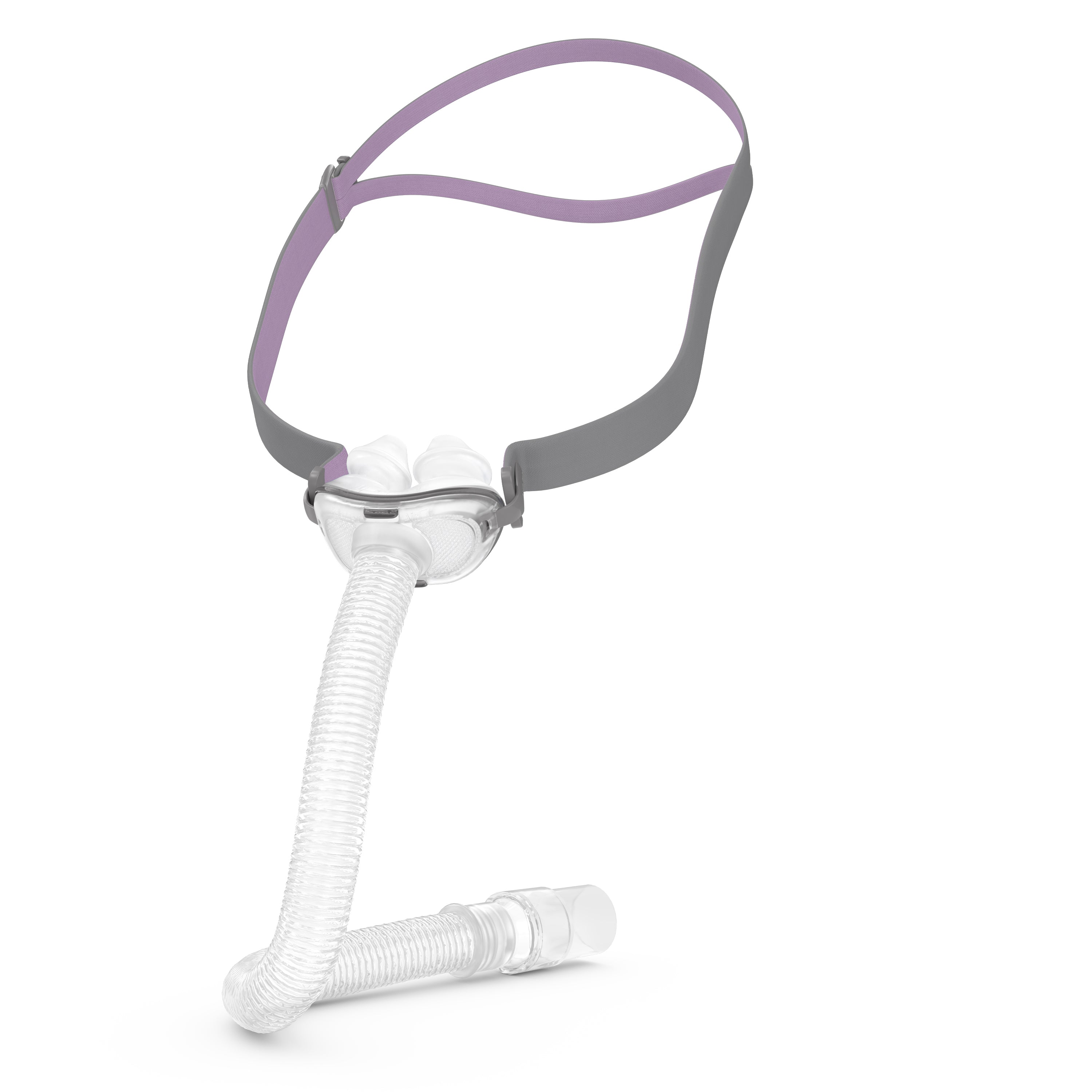 Right view of the ResMed AirFit P10 for Her nasal pillow CPAP mask