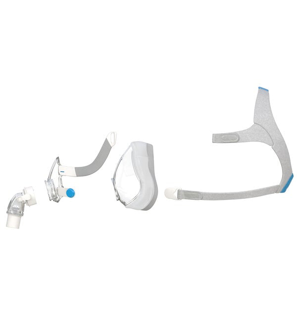 Individual components of the ResMed AirTouch F20 Full Face CPAP Mask