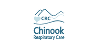 CRC Chinook Respiratory Care logo with mountains in the background