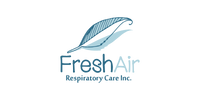 Logo of FreshAir Respiratory Care Inc with a blue feather design