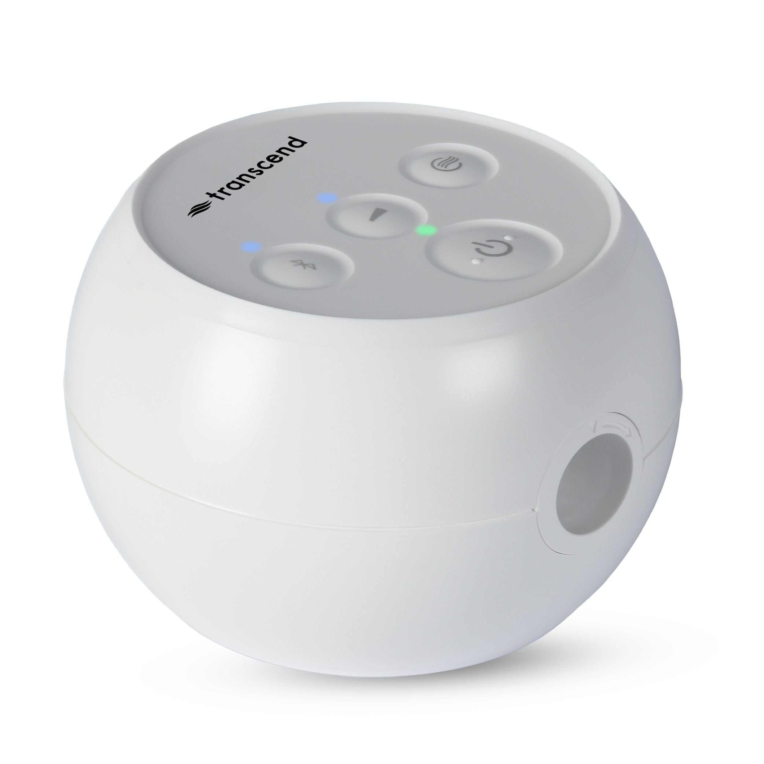 Left side view of the Transcend Micro Travel CPAP device