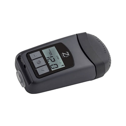Breas Z2 Travel CPAP device on its side