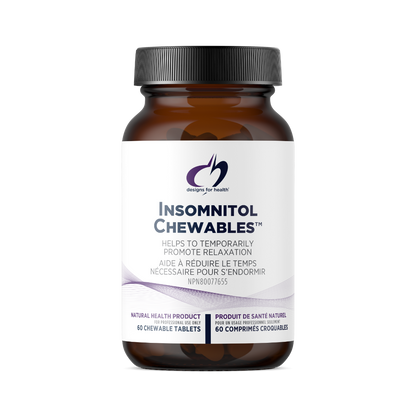 Bottle of Design for Health Insomnitol 60 Chewable Tablets