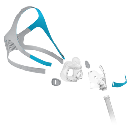 Individual components of the F&P Evora Full Face CPAP Mask