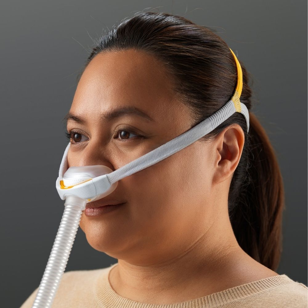 F&P Solo Pillows Mask on face