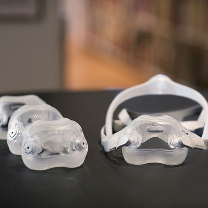Philips DreamWear Full Face Mask shown with all available cushion sizes