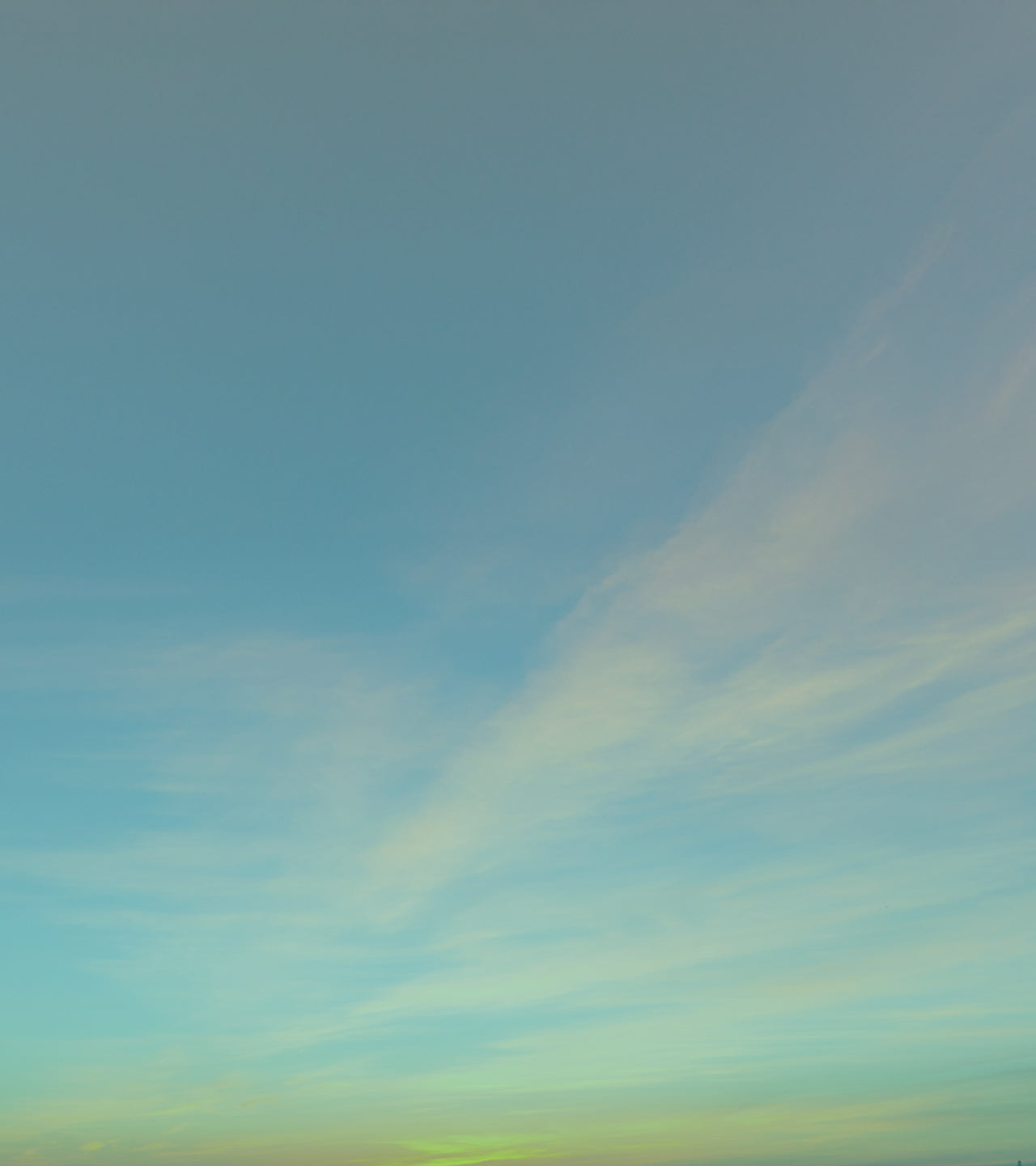 Gradient sky with blue and green hues