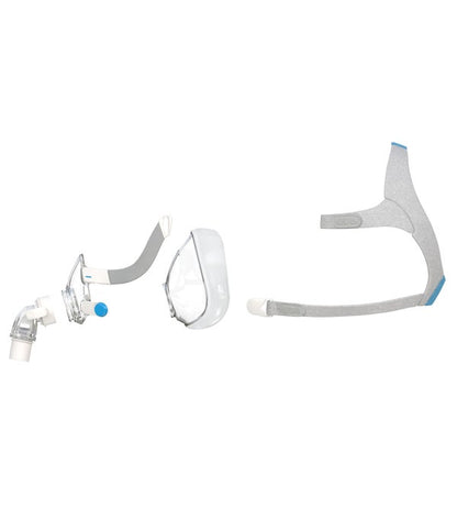 Individual components of the ResMed AirFit F20 full face CPAP mask