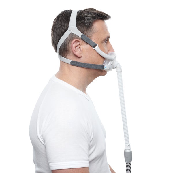 Side view of person wearing the ResMed AirFit F40 full face mask