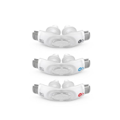 All three sizes of the ResMed AirFit P30i nasal pillow cushion