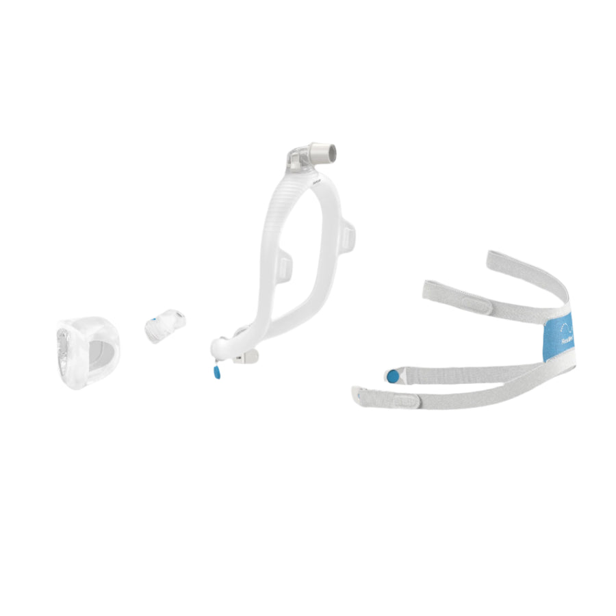 Individual components of the ResMed AirFit X30i Oral Nasal CPAP Mask