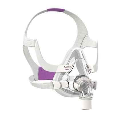 Left view of the ResMed AirTouch F20 for Her full face CPAP Mask