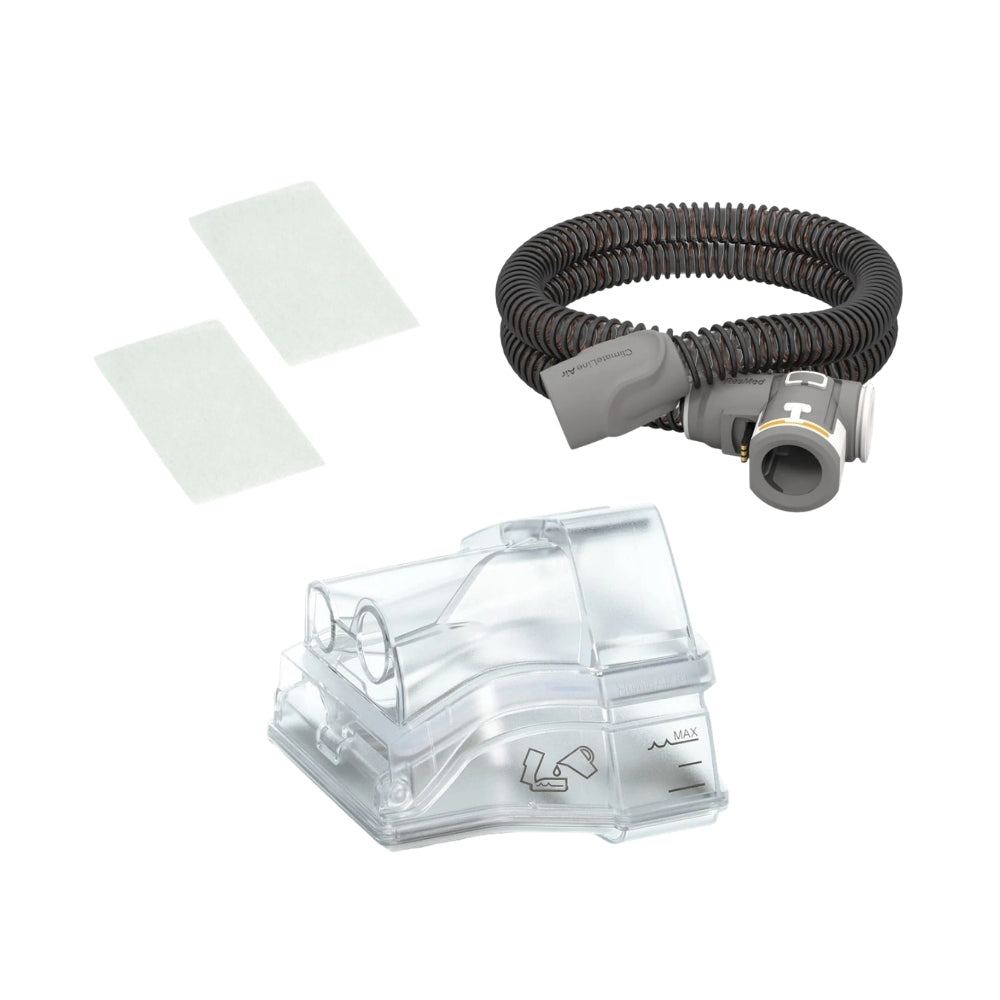 ClimateLineAir Heated Tubing, HumidAir Water Tank and two AirSense 10 Filters