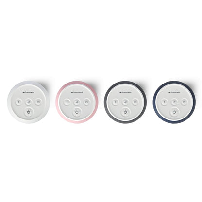 Four top views of the Transcend Micro 510 CPAP machines in white, pink, grey and blue