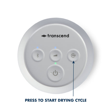 Transcend Micro Travel CPAP device with Drying Cycle button highlighted