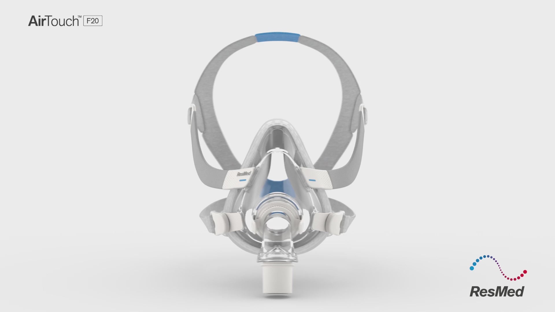 360 view of the ResMed AirTouch F20 Full Face CPAP Mask