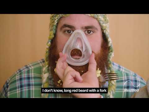 Video showing how the ResMed AirTouch F20 full face cushion fits all types of faces