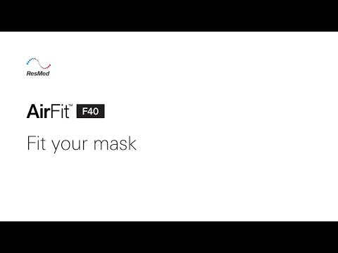 Video showcasing how to wear the ResMed AirFit F40 full face CPAP mask