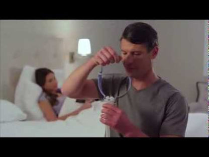 Video showing how to wear the ResMed AirFit P10 nasal pillows CPAP mask