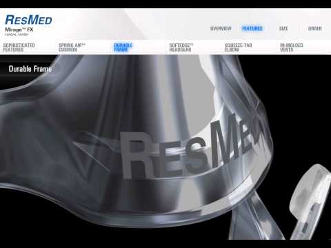 Short video showcasing the key product features of the ResMed Mirage FX nasal CPAP mask